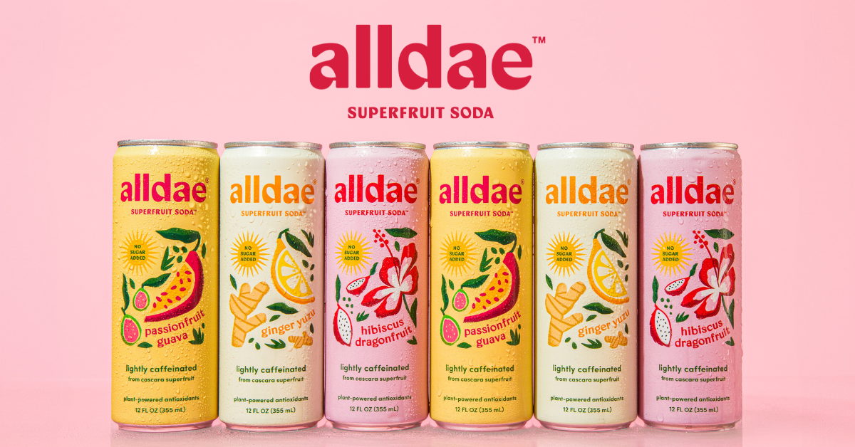 alldae superfruit soda | lightly caffeinated sodas